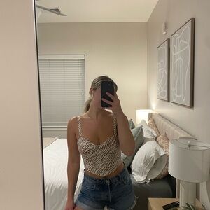 Zebra corset top
